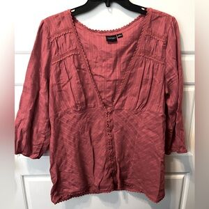 Sonoma cotton top coral red Size large